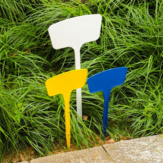 Gardening label, flower and plant label, ground sign, waterproof gardening custom sign, integrated bevel, bevel 30cm blue (10 pieces)