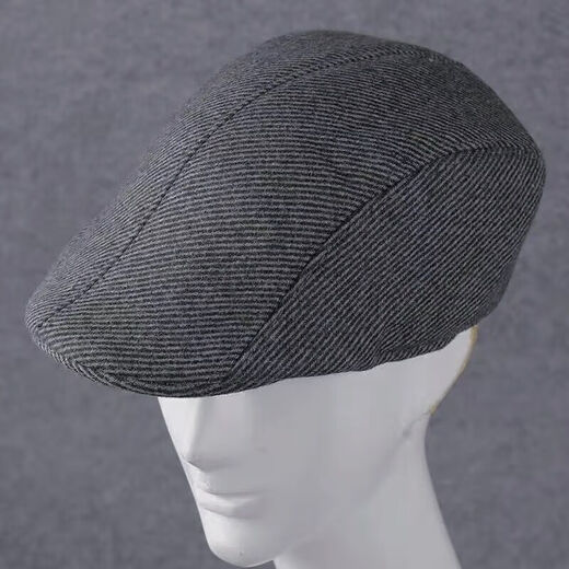 Zhongfei Sombrero Otoño e Invierno para Hombres Nuevo Sombrero de Avance para Personas Mayores y de Mediana Edad Gorra de Visera cálida Ocio al Aire Libre Sombrero de Avance de Lana versátil Sarga Gris Oscuro Talla única