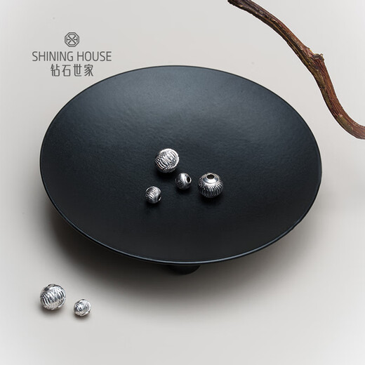 Diamond Family PT950 Platinum Cat's Eye Gold Beads Single Loose Beads DIY Braided Beads Bracelet Transfer Beads Accessories Gold Beads Gold Weight Approximately 0.2g