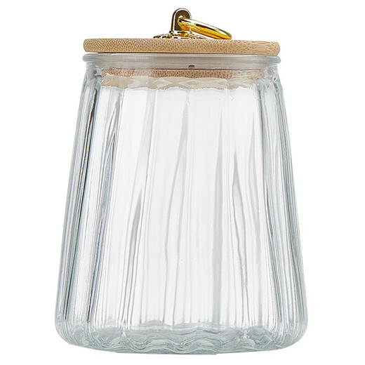 Glass tea jar sealed storage jar moisture-proof scented tea tangerine peel sugar cube storage jar household food grade storage Jiuyun lid (free lid) large size 750ml 1 piece