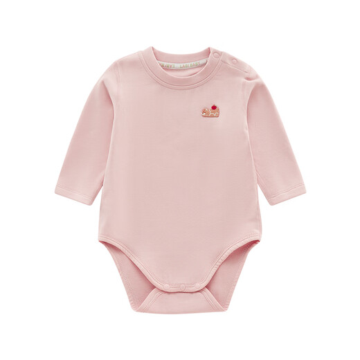 Rabbi Baby Clothes Triangle Jumpsuit Moisture-Absorbing and Warm Shoulder Open Long Sleeve Baby Coverall for Men and Women Rose Red 66