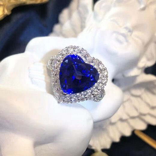 Wanke natural 5A grade tanzanite ring pendant earrings BD grade spot gemstone diamond inlaid with tanzanite