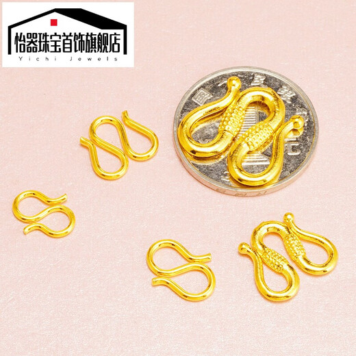 Yiqi quality 18K gold buckle head M buckle necklace buckle bracelet buckle 24k gold buckle head DIY handmade accessories Extra large W buckle style one