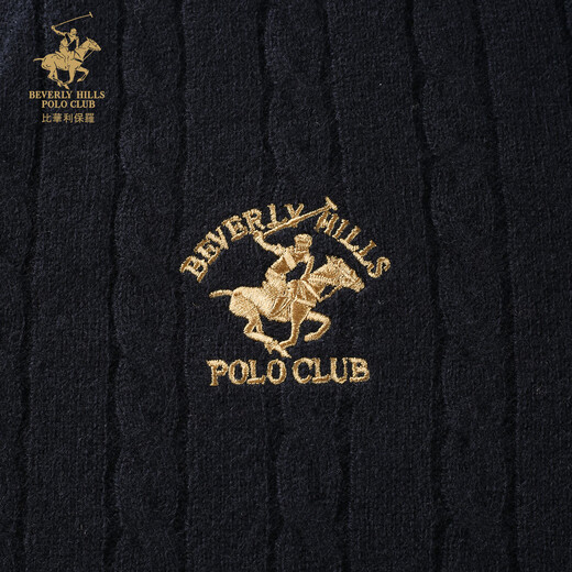 Beverly Paul sheep wool + cashmere autumn and winter new long-sleeved sweater cardigan jacket men's casual business 246146008 black L