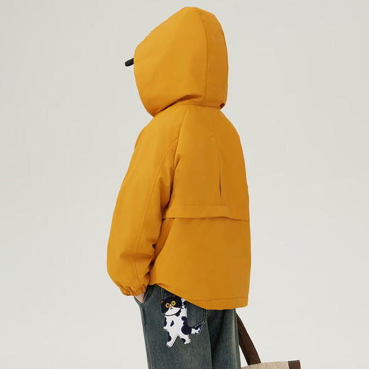 Tutu Little Elephant Children's Waterproof Jacket Girls' Three-in-One Polar Fleece Lined Windproof Jacket Yellow 140 Height About 140cm