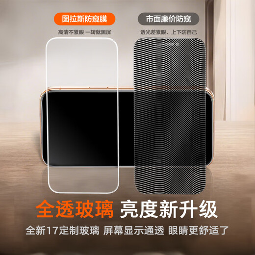 Tulas 25 ultra-clear anti-peep film suitable for iphone17promax tempered film Apple 17pro mobile phone film 17air anti-peep film ip17 anti-peeping and anti-fall protective film iPhone 17 Pro Max丨Real machine 1 1 The second one is half price丨Free dust-free warehouse丨Official flag authentic product