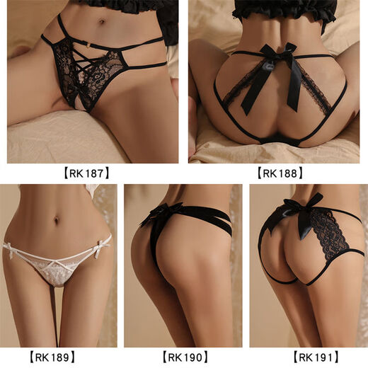 Sexy thong sexy bed crotchless couple underwear women's see-through large size RK188 one size fits all 80120Jin Jin is equal to 0.5 kg