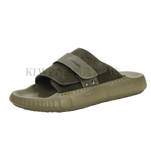 KLWP Hong Kong Luxury High-Ghd Brand Men's Shoes Summer Casual Sapersons Slippers Toe Toe Cow Whide se puede usar fuera de versátil e informal 39 VERDAD 39