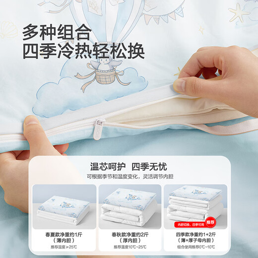 Jenseits von Home Baby Boyang Mutter und Baby Baumwoll Kindergarten Quilt siebenköpfig Set Baby Eingang Spezialklasse A Kit Haique 60*135 cm