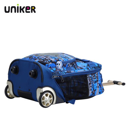Uniker Trolley Schoolbag Boy Gran capacidad Estudiantes de secundaria Estudiantes Femeninos Femenino Volver escuela primaria de doble propósito 6-12 años de menores de peso ligero Rebirth 12161a
