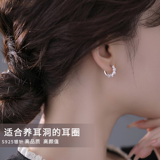 Bai Qixin Pearl Earrings French Wrap Pearl Earrings Women's Niche High-end Ear Trap Ear Holes New Earrings Gift Wrap Pearl Earrings