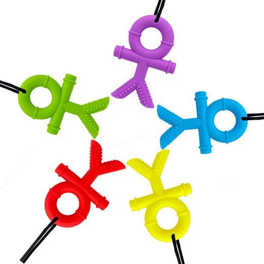 Food grade baby soothing anti-biting hand bite gel oral molar stick baby silicone teether blue 1 pack