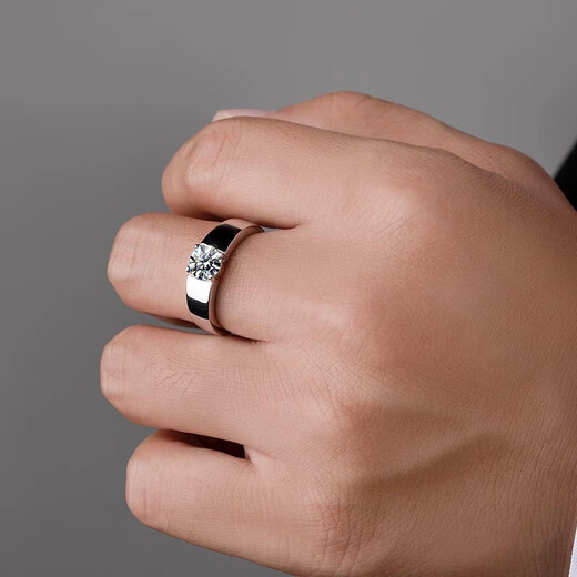 RHM Crown Love Platinum Ring Men's and Women's Moissanite Diamond Ring Platinum Ring Valentine's Day Gift for Girlfriend Crown Love Platinum Couple Ring Pair + Certificate