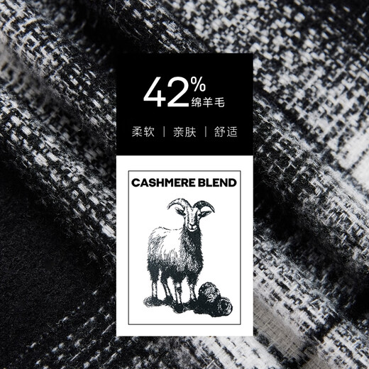 JACK&JONES 25th Autumn and Winter Woolen Jacket Men's Short Casual Jacket Loose Wool Letter Plaid Jacket Men's S03 Black Regular Slightly Loose, Card Size Small M (175)