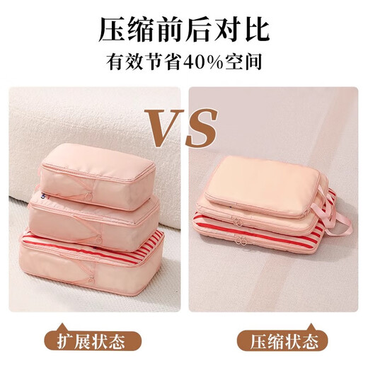 Fan Ye's Family Puppy Puppy Travel Rangement Sac de rangement quatre pièces Sac de sous-vêtements Sac de compression de bagages