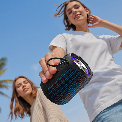 YEAHBOX A8 Bluetooth speaker 40W high power outdoor portable heavy bass small steel cannon speaker waterproof small audio high volume wireless Bluetooth speaker