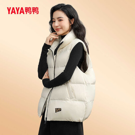 YAYA Down Vest Women's 2025 New Fashion Popular Winter Warm Casual Versatile Vest Short Jacket Black L