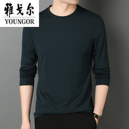 PDG Yageor 2025 Spring and Automne Mulberry's Mulberry Silk Couleur de couleur longue T-shirt à manches décontractées Spring Round Round Top Base Shirt 1506 Couleur en V