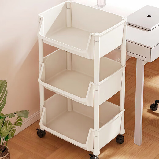Nifeng trolley storage rack floor-standing multi-layer snack storage rack home living room kitchen storage rack shelf storage rack ordinary model 3 layers basic model