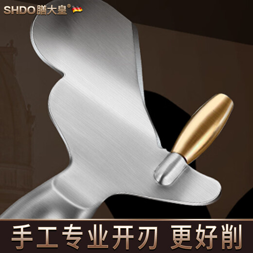 Shandahuang (SHDO) German 316 stainless steel noodle knife, special noodle knife, Shanxi pasta tool, hand-made noodle knife, Cologne 316L noodle knife + noodle wood board, one-piece molding