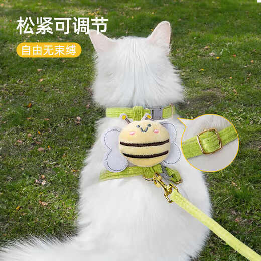Bo Naling cat traction rope I-shaped cat rope harness, walking cat rope, cat rope vest, pet anti-breakaway, adjustable