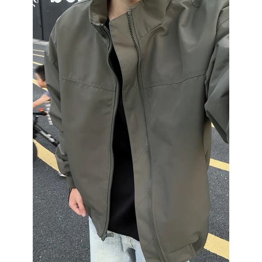 Katuchi cleanfit short three-proof bomber jacket men's autumn trendy tough guy wear workwear assault jacket clothes wolf gray XL