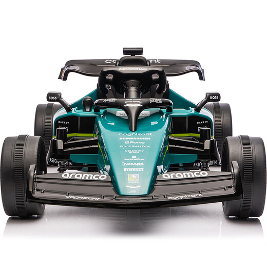 BeRica Aston Martin authorized F1 children's electric car kart remote control toy car 3-6th birthday gift