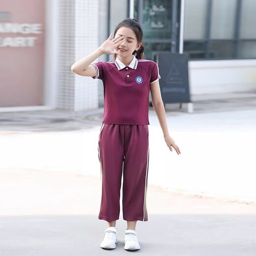 Fangtou Dongguan Tangxia Shuilin School Uniforms Burgundy Short Sleeve Uniform Trousers for Men and Women Burgundy Short Sleeves 130 Fangtou Dongguan Tangxia Shuilin School Uniforms Burgundy Short Sleeve Uniform Trousers for Men and Women Burgundy Short Sleeves 130