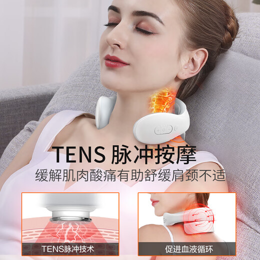 KONKA cervical spine massager Fugui bag neck and shoulder massage cervical spine instrument shoulder and neck massager neck kneading massager birthday gift luxury version + 15 levels 9 head pulse + 6 modes + charging + hot compress + vibration