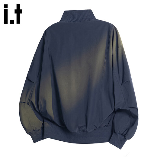 CHOCOOLATE it trendy brand bomber jacket men's 2025 autumn and winter new trendy brand loose stand-up collar jacket youth baseball uniform navy blue L recommended 120-135Jin Jin equals 0.5 kg