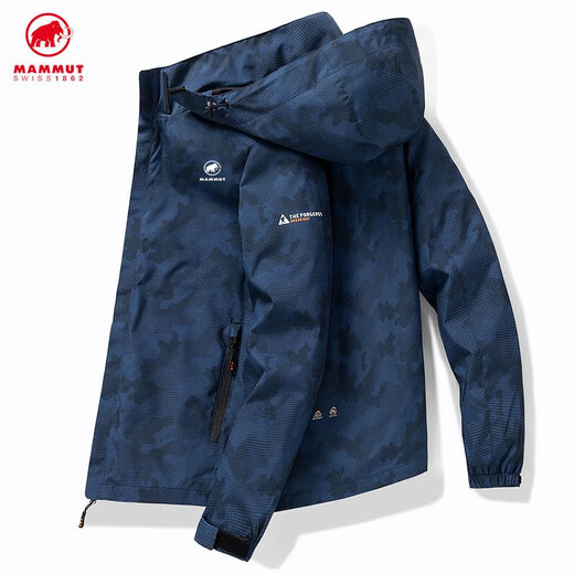 
Mammoth (MAMMUT) new spring and autumn couple's jacket, windproof and water-repellent outdoor jacket for men and women, blue XL [121-140Jin[Jin equals 0.5kg]]