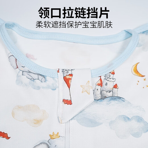 Racon newborn baby surrender-style anti-jump sleeping bag spring and autumn baby artifact all-season pure cotton anti-kick quilt Sky Castle-65*28cm recommended 60-70cm 10-18Jin Jin equals 0.5 kg baby