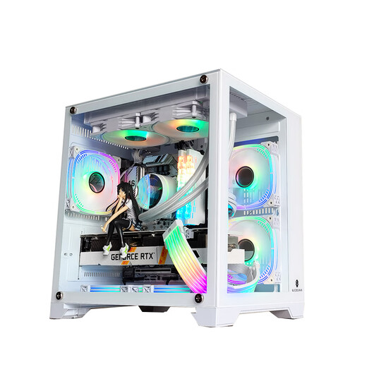 Wanjia Gu Yongzhe MINI white computer case desktop MATX sea view room 240 integrated water-cooled full side transparent ITX desktop Gu Yongzhe MINI white