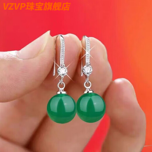 VZVP Old Phoenix 2025 sterling silver 9999 pure silver new style earrings women's style temperament pearl ear hooks anti-hypersensitive white water drops silver ear hook pearls the same style as Fat Donglai