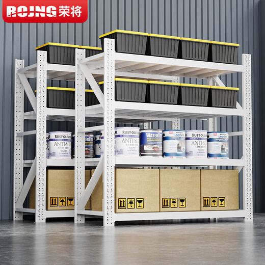Rongjiang medium-sized shelves storage racks multi-layer storage shelves warehouse warehouse super load-bearing shelves storage storage iron shelves