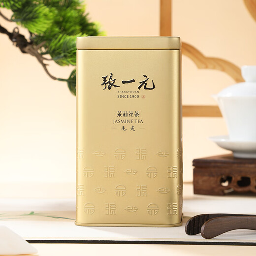 Zhang Yiyuan Tea Jasmine Tea Maojian New Year Ration Tea Strong Fragrance Hand Tea Gift Special 200g Gold Can