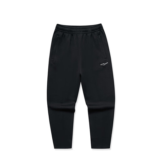 Hongxing Erke vertical technology | Sports pants for men in autumn and winter new casual loose straight running knitted men's trousers men's trousers black 2XL