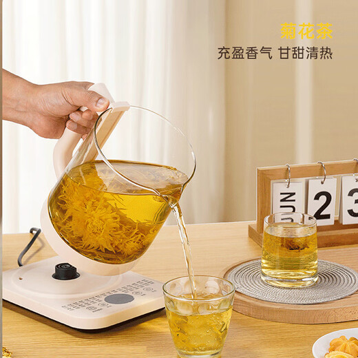 Hemisphere (PESKOE) health kettle, kettle, thermostatic kettle, health kettle, teapot, teapot, teapot all-in-one machine, fully automatic glass insulation, small household, off-white 304 heating plate, stainless steel inner cover 1.8L