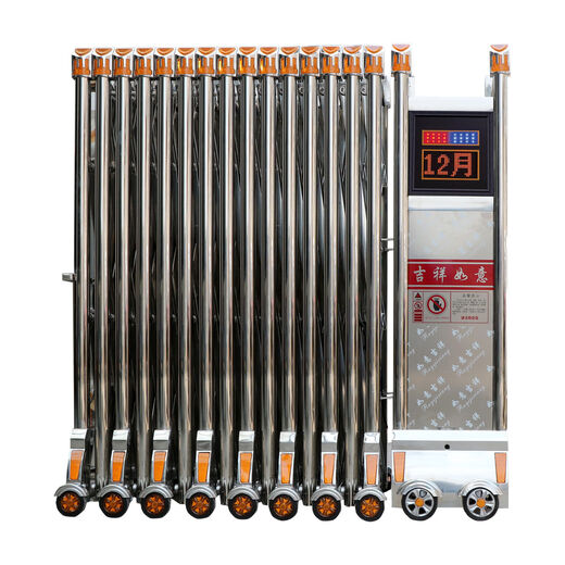 Faketon Electric Telescopic Door Stainless Steel Smart Factory Trackless Automatic Shrinking Factory Aluminum Alloy Sliding Door YH-67 Stainless Steel Large Machine Head Wheel Model