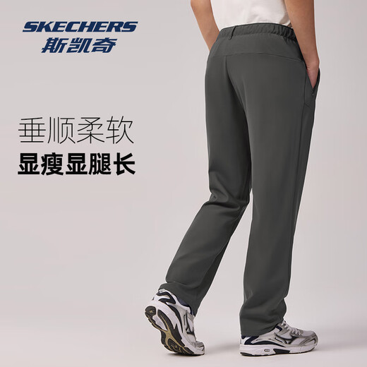 Skechers fleece casual pants for men 2025 winter new casual versatile warm trousers outdoor sports breathable straight pants