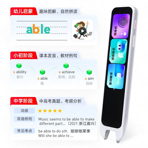 Youdao dictionary pen a7pro English reading pen official flagship a7 translation pen electronic dictionary store English-Chinese dictionary primary school to high school student scanning word learning machine translator basic model Youdao dictionary pen a7 32GB 3.48-inch screen
