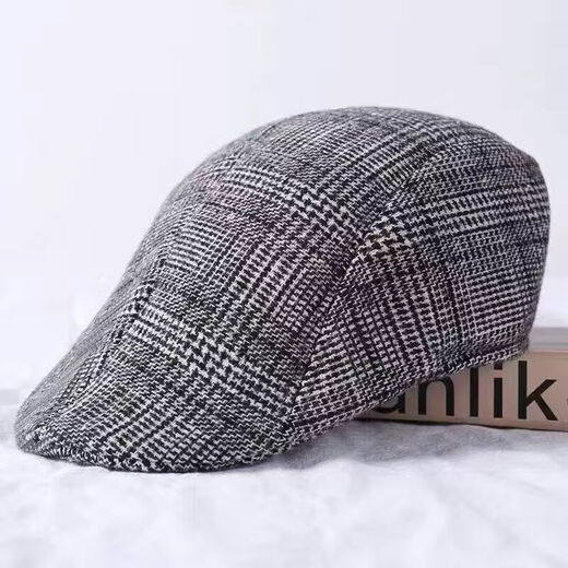 Zhongfei Sombrero Otoño e Invierno para Hombres Nuevo Sombrero de Avance para Personas Mayores y de Mediana Edad Gorra de Visera cálida Ocio al Aire Libre Sombrero de Avance de Lana versátil Sarga Gris Oscuro Talla única