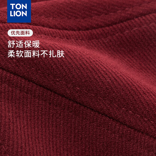 Tang Lion (TonLion) red beret women's autumn and winter British style casual retro all-match fashion face little painter hat octagonal hat black