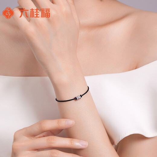Liuguifu Jewelry platinum pt950 small waist passepartout bracelet fashionable and versatile temperament transfer bead bracelet gift for girlfriend small waist 1.05g