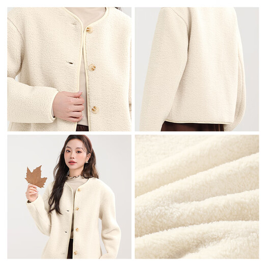 
MJ STYLE small fragrance style short jacket for women 2025 winter new Korean high-end temperament wheat ear velvet warm cardigan top