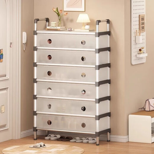 Dust-proof shoe rack shoe cabinet door entry shoe storage rack reinforced and durable shoe rack multi-layer large shoe cabinet for home use 7 layers 80cm - gaskets for each layer dust-proof design