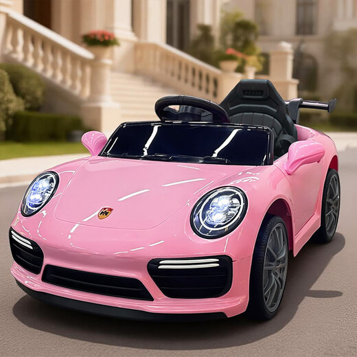 Hot Leopard Children's Electric Car Children's Electric Car Four-Wheel Toy Car Large Seat Remote Control Sports Car One-Year-Old Gift for Men Sports Car Fan Four-Drive+12V7A Battery+Bluetooth Remote Control+Music Lighting+Leather Seat