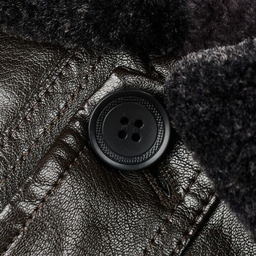 Hengyuanxiang кожаная куртка мужская кожаная куртка зимняя с лацканами плюс бархатная утолщенная мотоциклетная повседневная меховая универсальная куртка для папы среднего возраста черная XL