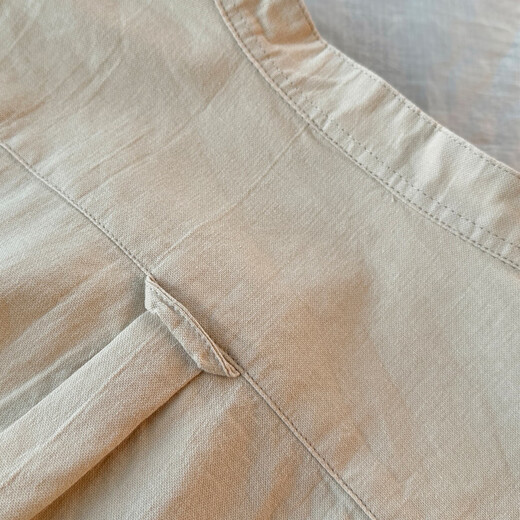 Beihai Erxiang 2025 new autumn men's Henry collar shirt tops as base, versatile, simple, pure cotton, breathable, fashionable, apricot L 120-135Jin Jin equals 0.5 kg