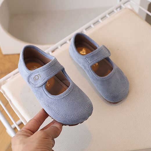 G.duck Little Yellow Duck Children's French Small Leather Shoes Autumn New Korean Style Girls' Frosted Soft Sole Princess Shoes Birkenstock Beanie Shoes Yellow 23 Shoe Inner Length 14.5CM